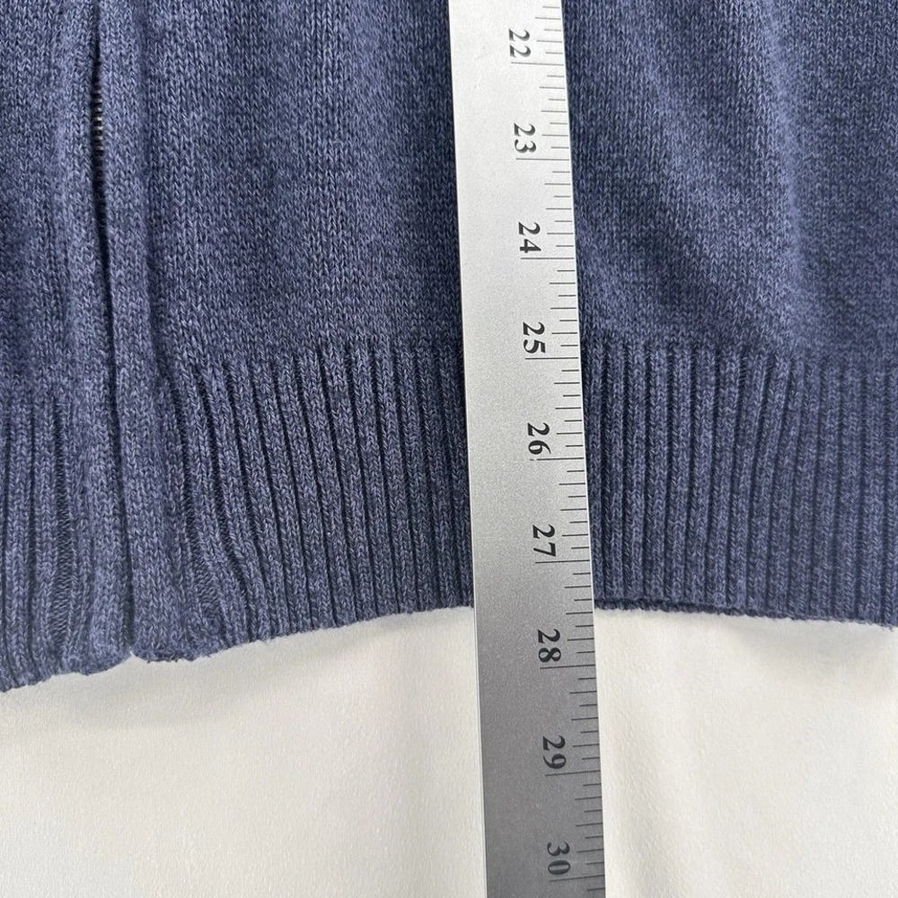 Dockers Men's XL Blue 100% Cotton Full Zip Sweater Cardigan Mock Neck Coastal - Picture 8 of 9